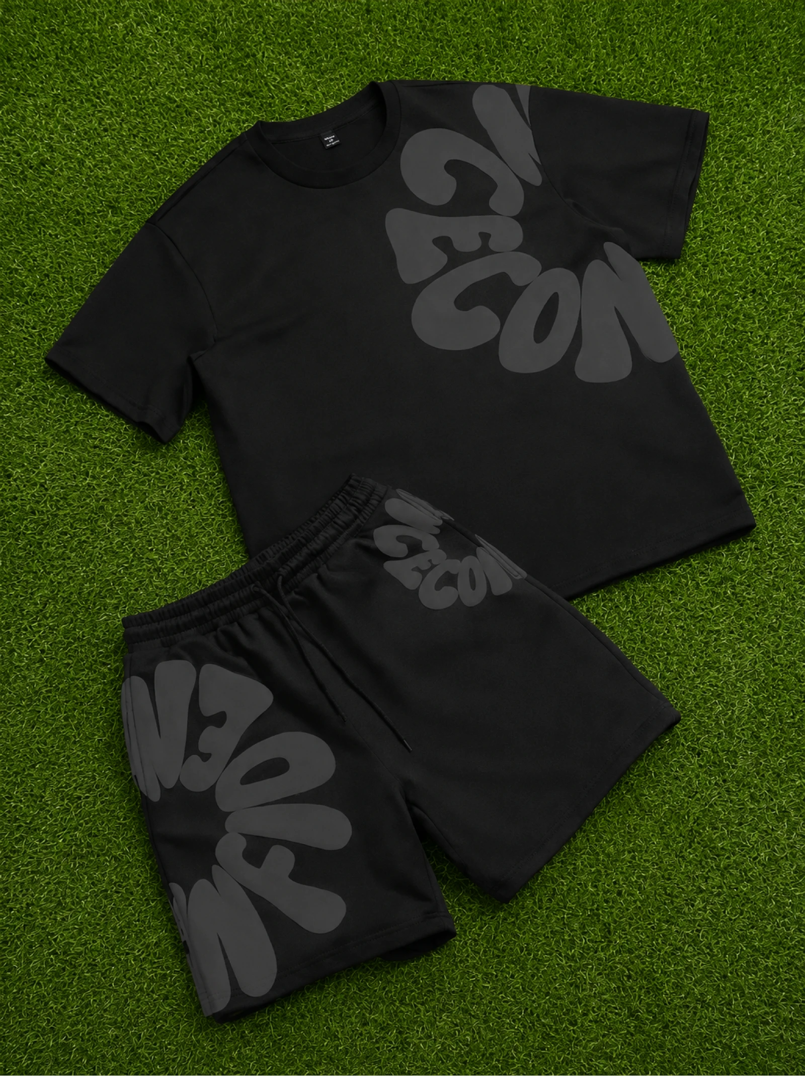 Ensemble Short Et T-Shirt Noir ET Gris Y2K Neuf Jamais Porté Taille S